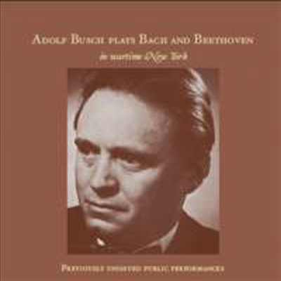 바흐 : 바이올린 협주곡 1번 &amp; 베토벤 : 바이올린 협주곡 (Adolf Busch Plays Bach and Beethoven in Wartime New York)(CD) - Adolf Busch