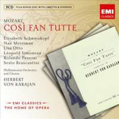 모차르트: 코지 판 투테 (Mozart: Cosi fan tutte, K588) (Bonus Disc with Libretto &amp; Synopsis) (4CD) - Elisabeth Schwarzkopf