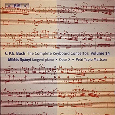 C.P.E. 바흐 : 키보드 협주곡 14집 (C.P.E. Bach : Keyboard Concertos, Vol. 14)(CD) - Miklos Spanyi