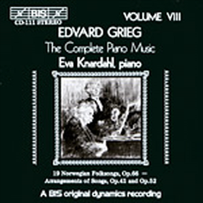 그리그 : 피아노 작품 8집 (Grieg : Complete Piano Music Vol.8 )(CD) - Eva Knardahl