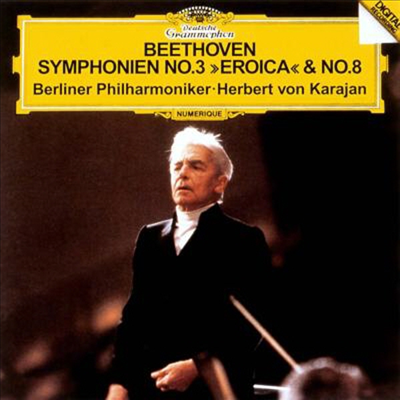베토벤: 교향곡 3 '영웅', 8번 (Beethoven : Symphonies Nos.3 'Eroica' & 8) (SHM-CD)(일본반) - Herbert Von Karajan