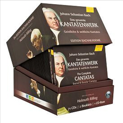 바흐 : 칸타타 전집 - 교회 칸타타 및 세속 칸타타 포함 (Bach : Cantatas) (71CD + 책자 2권 + 1CD-ROM, 한정반) - Helmuth Rilling