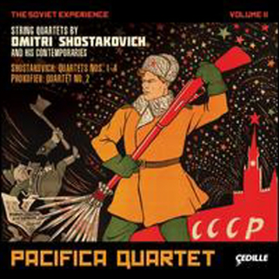 프로코피에프: 현악 사중주 2번, 쇼스타코비치: 현악 사중주 1-4번 (Prokofiev: String Quartet No.2, Shostakovich: String Quartet No.1-4 (Soviet Experience, Vol. 2) (2CD) - Pacifica Quartet