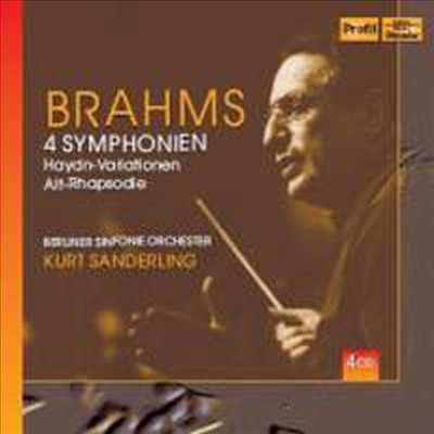 브람스: 교향곡 전집, '하이든' 변주곡, 알토 랩소디 (Brahms: Symphonies No. 1-4) (4 For 3) (Box Set) - Kurt Sanderling