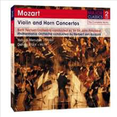 모차르트: 바이올린 협주곡 3-5번, 호른 협주곡 1-4번 (Mozart: Violin Concerto No.3-5, Horn Concerto No.1-4) (2CD) - Yehudi Menuhin