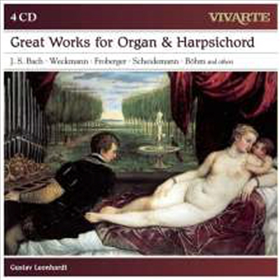 하프시코드와 오르간을 위한 작품집 - 구스타프 레온하르트 (Gustav Leonhardt - Great Works for Organ & Harpsichord) (4CD Boxset) - Gustav Leonhardt