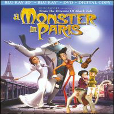 A Monster In Paris (파리의 몬스터) (한글무자막)(Blu-ray+3-D Blu-ray+DVD+Digital Copy) (2011)