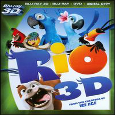 Rio (리오 3D) (한글무자막)(Four-Disc: Blu-ray 3D+Blu-ray+DVD+Digital Copy) (2011)