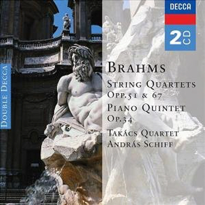 브람스 : 현악 사중주 작품51, 67, 피아노 오중주 작품34 (Brahms : String Quartets Opp.51, 67, Piano Quintet Op.34) (2CD) - Andras Schiff