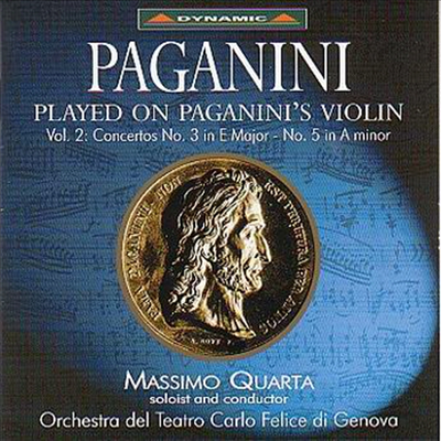 파가니니 : 바이올린 협주곡 3, 5번 (Paganini : Violin Concerto No.3, No.5)(CD) - Massimo Quarta