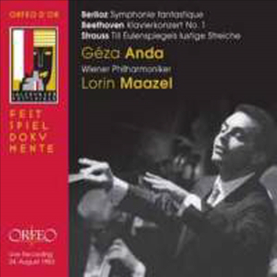 베를리오즈 : 환상 교향곡 & 베토벤 : 피아노 협주곡 1번 외 (2 for 1) - 1963년 잘츠부르크 라이브 (Berlioz : Symphonie Fantastique - Live Recording 24/8/1963)(CD) - Geza Anda