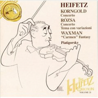 코른골트, 로자 : 바이올린 협주곡, 왁스만 : 카르멘 환상곡 (Korngold, Rozsa : Violin Concertos, Waxman : Carmen Fantasy (Heifetz Collection, Vol.21) (CD-R) - Jascha Heifetz