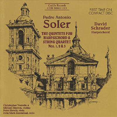 솔레르 : 하프시코드와 현악 사중주를 위한 오중주 1-3번 (Soler : Quintets for Harpsichord &amp; String Quartet Nos.1-3)(CD) - David Schrader