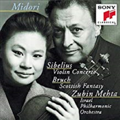 시벨리우스 : 바이올린 협주곡, 브루흐 : 스코틀랜드 환상곡 (Sibelius : Violin Concerto Op.47, Bruch : Scottish Fantasy Op.46)(CD) - Midori