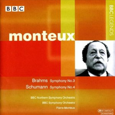 브람스 : 교향곡 3번 & 슈만 : 교향곡 4번 (Brahms : Symphony No.3 Op.90 & Schumann : Symphony No.4 Op.120)(CD) - Pierre Monteux
