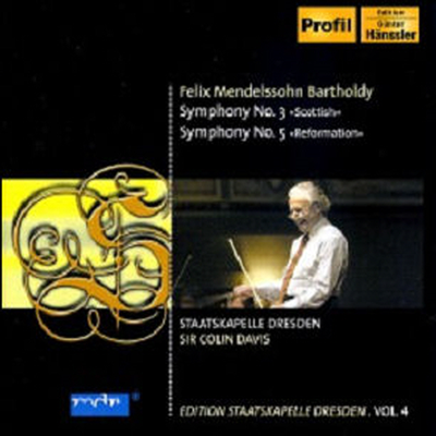 멘델스존 : 교향곡 3번 '스코틀랜드', 5번 '종교개혁' (Mendelssohn : Symphony No.3 Op.56 'Scottish', No.5 Op.107 'Reformation')(CD) - Colin Davis
