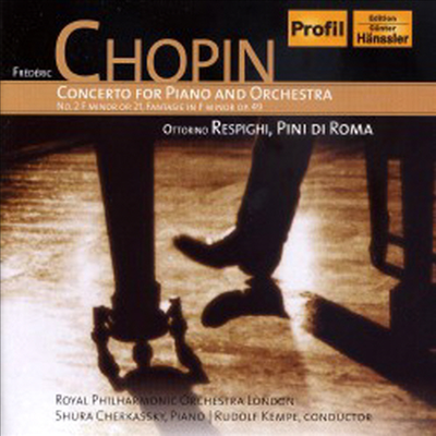 쇼팽 : 피아노 협주곡 2번, 환상곡, 레스피기 : 로마의 소나무 (Chopin : Piano Concerto No.2 Op.21, Fantasie Op.49, Respighi : Pini Di Roma)(CD) - Shura Cherkassky