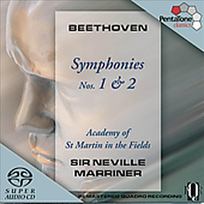 베토벤 : 교향곡 1, 2번 (Beethoven : Symphony No.1 Op.21, No.2 Op.36) (SACD Hybrid) - Neville Marriner