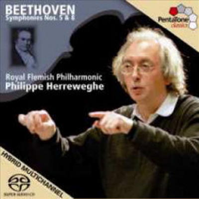 베토벤: 교향곡 5, 8번 (Beethoven: Symphonies No.5 Op.67, No.8 Op.93) (SACD Hybrid) - Philippe Herreweghe