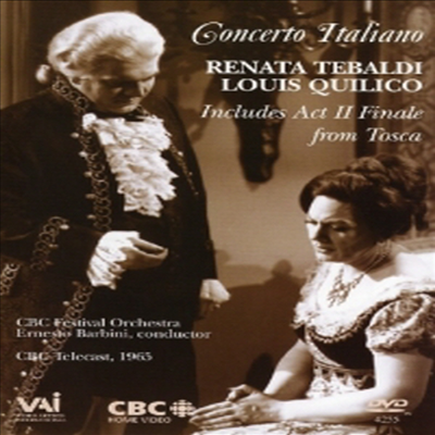 레나타 테발디와 루이스 퀼리코 - 이탈리아 오페라 아리아 절창집 (Renata Tebaldi &amp; Louis Quilico - Concerto Italiano) (DVD) - Renata Tebaldi