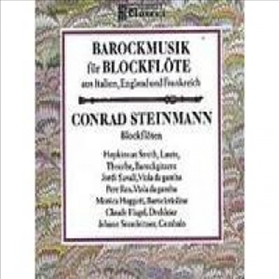 English, French And Italian Baroque Music For Recorder - Conrad Steinmann