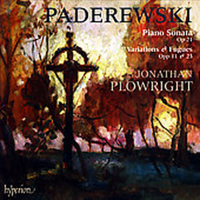 파데레프스키 : 피아노 소나타, 변주곡과 푸가 (Paderewski : Piano Sonata Op.21, Variations and Fugue on an original theme Op.11, Op.23)(CD) - Jonathan Plowright