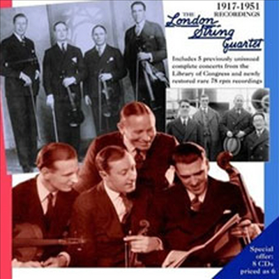 런던 현악 사중주단 1917-51 레코딩 (The London String Quartet 1917-51 Recordings) (8 for 6) - The London String Quartet