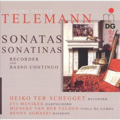 텔레만 : 리코더와 통주저음을 위한 소나타와 소나티나 (Telemann : Sonatas and Sonatinas for Recorder and Basso Continuo) (SACD Hybrid) - Heiko Ter Schegget