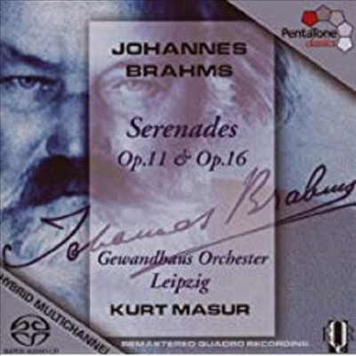 브람스 : 세레나데 1, 2번 (Brahms : Serenades No.1 Op.11, No.2 Op.18) (SACD Hybrid) - Kurt Mazur