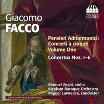 파코: 5성부를 위한 6편의 협주곡 (Facco: Pensieri Adriarmonici)(CD) - Manuel Zogbi