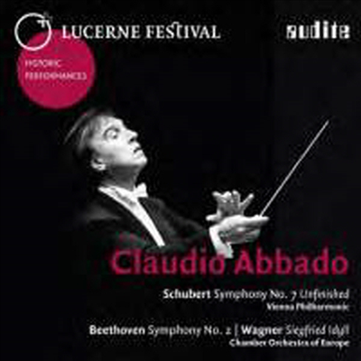 아바도 루체른 페스티벌 녹음 - 슈베르트: 교향곡 8번 '미완성' & 베토벤: 교향곡 2번 (Abbado Lucerne Festiva - Schubert: Symphony No.8 'Unfinished' & Beethoven: Symphony No.2)(CD) - Claudio Abbado