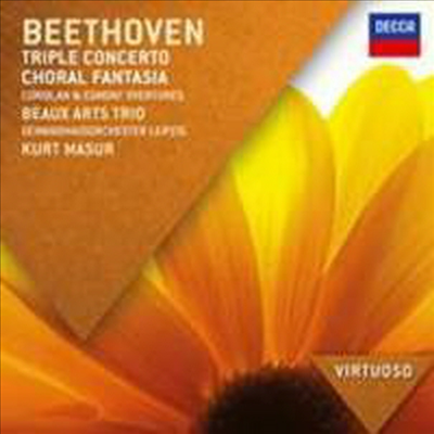 베토벤: 삼중 협주곡 & 합창 환상곡 (Beethoven: Triple Concerto & Fantasia For Piano & Orchestra , Chorus)(CD) - Kurt Masur