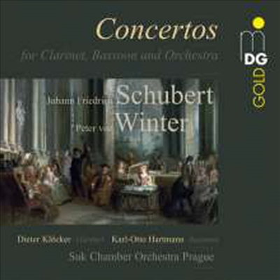 J.F.슈베르트 &amp; 빈터: 클라리넷과 바순을 위한 이중 협주곡 (J. F.Schubert &amp; Winter: Clariet &amp; Bassoon Double Concertos)(CD) - Dieter Klocker