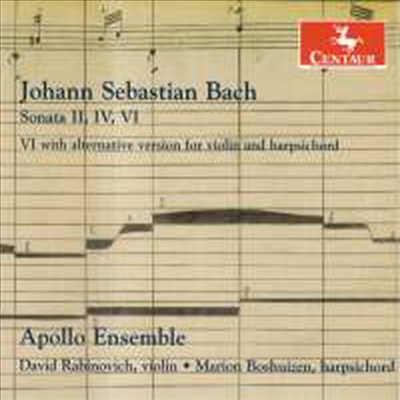 바흐: 바이올린과 하프시코드를 위한 소나타 (Bach: Sonatas for Violin & Harpsichord)(CD) - David Rabinovich