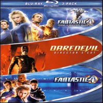 Marvel Blu-ray Three-Pack (마블 3팩) (Fantastic Four / Fantastic Four: Rise of the Silver Surfer / Daredevil) (한글무자막)(Blu-ray)(2008)