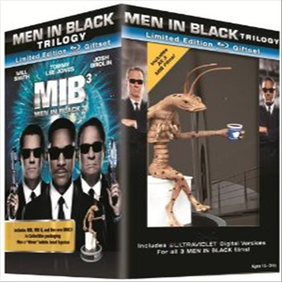 Men in Black/Men in Black 2/Men in Black 3 Giftset with Worm Figurine (맨인블랙1+맨인블랙2+맨인블랙3) (한글무자막)(3Blu-ray + UltraViolet Digital Copies) (2012)