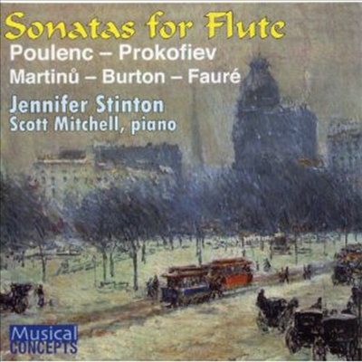 풀랑, 마르티누, 버튼, 포레: 플루트 소나타 (Poulenc, Martinu, Burton, Faure: Sonatas For Flute)(CD) - Jennifer Stinton