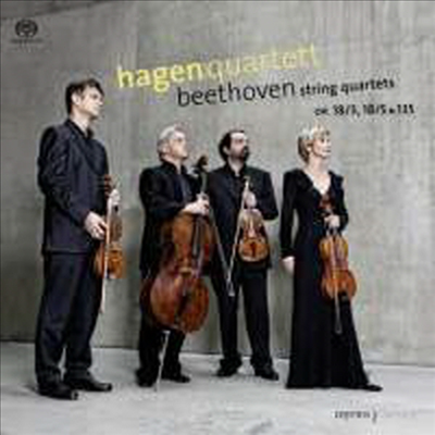 베토벤: 현악 사중주 3, 5 &amp; 16번 (Beethoven: String Quartets Nos.3, 5 &amp; 16) (SACD Hybrid) - Hagen Quartett