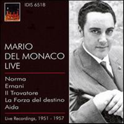 마리오 델 모나코 - 실황 녹음집 (Mario Del Monaco - Live) - Bellini