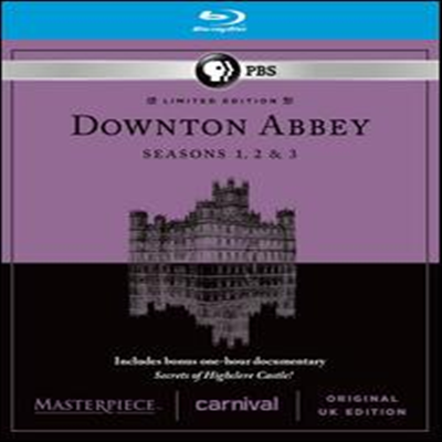 Masterpiece: Downton Abbey Complete Seasons 1, 2, & 3 DVD Set (다운튼 애비) (한글무자막)(Blu-ray)(2012)