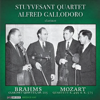 브람스: 클라리넷 오중주, 모차르트: 현악 사중주 20, 21번 (Brahms: Clarinet Quintet, Mozart: String Quartet No,20 &amp; 21)(CD) - Alfred Gallodoro