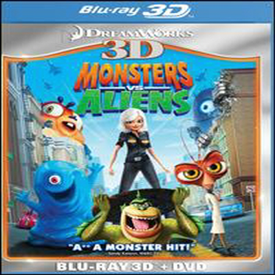 Monsters vs. Aliens (몬스터 vs 에이리언) (한글무자막)(Blu-ray 3D + DVD) (2009)