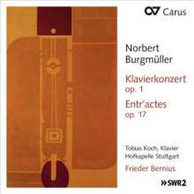 브루크뮐러: 피아노 협주곡 & 4개의 간주곡 (Burgmuller: Piano Concerto In F-Sharp Minor, Op. 1 & 4, Entr'Actes, Op. 17)(CD) - Tobias Koch