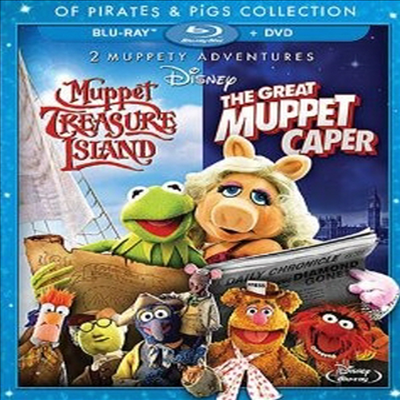 The Great Muppet Caper And Muppet Treasure Island: Of Pirates &amp; Pigs 2-Movie Collection (그레이트 머펫 케이퍼 &amp; 머펫의 보물섬) (한글무자막)(Blu-ray)