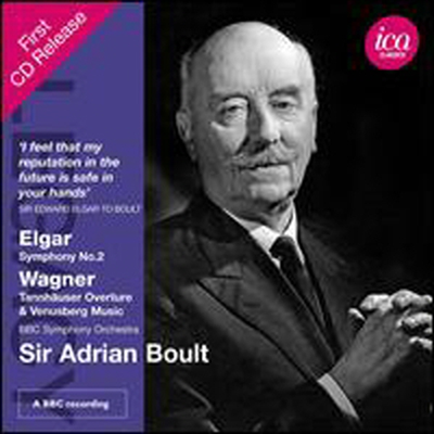 엘가: 교향곡 2번, 바그너: 탄호이저 서곡과 베누스베르크 노래 (Elgar: Symphony No.2, Wagner: Tannhauser Overture & Venusberg Music)(CD) - Adrian Boult	