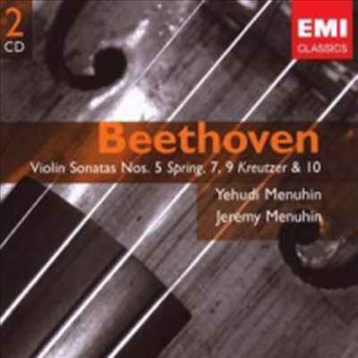 베토벤 : 바이올린 소나타 5번 &#39;봄&#39;, 9번 &#39;크로이처&#39; (Beethoven : Violin Sonatas No.5 Op.24 &#39;spring&#39;, No.9 Op.47 &#39;Kreutzer&#39;) (2CD) - Yehudi Menuhin