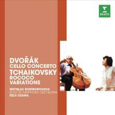 드보르작: 첼로 협주곡 & 차이코프스키: 로코코 변주곡 (Dvorak: Cello Concerto & Tchaikovsky: Rococo-Variationen op. 53 fur Cello & Orchester)(CD) - Mstislav Rostropovich