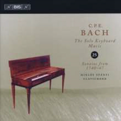 C.P.E.바흐: 건박악기를 위한 독주 음악 25집 - 클라비코드 연주 (C.P.E.Bach: Solo Keyboard Music Vol.25 - Clavichord)(CD) - Miklos Spanyi