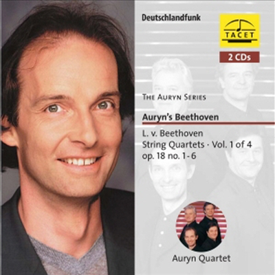 베토벤 : 현악 사중주 1집 (Beethoven : String Quartets Op.18 Nos.1-6) (2CD) - Auryn Quartet