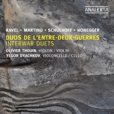 양차 대전 사이의 바이올린과 첼로 2중주 작품집 (Interwar Duets)(CD) - Olivier Thouin